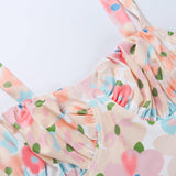 Mojoyce Graduation Gift Back to School Season Summer Vacation Dress Spring Outfit Party Dress Edith Floral Mini Dress