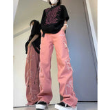 Mojoyce Women's Jeans Streetwear Straight Leg Jeans Woman High Waist Female Clothing Newjeans Y2k Korean Fashion Pants Baggy