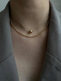 Mojoyce-Simple Normcore Solid Color Double Layer Necklace