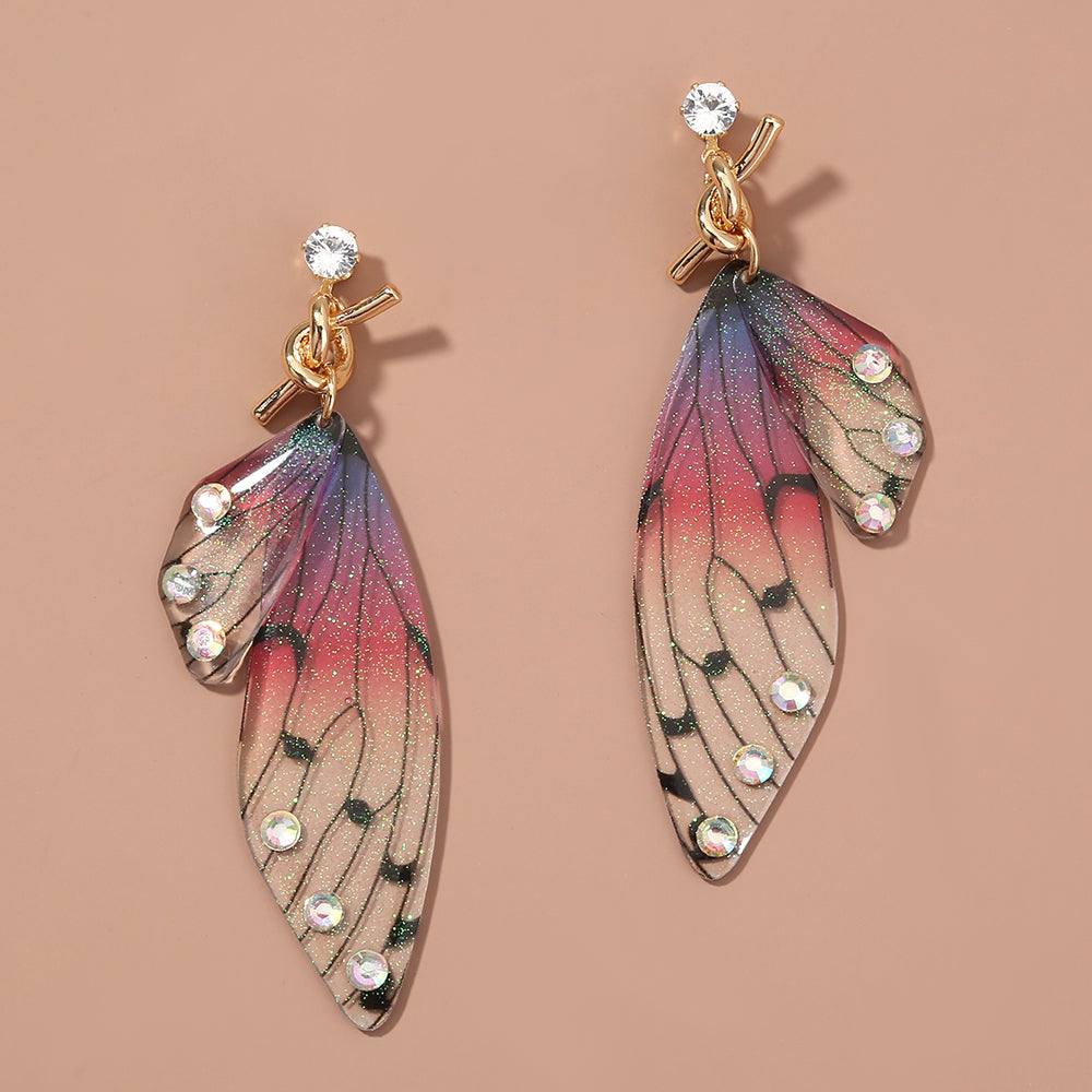 Mojoyce- Resin Butterfly Wing Earrings