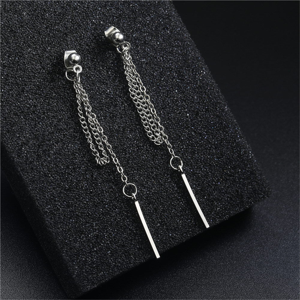 Mojoyce- Silver Tassel Earrings