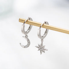 Mojoyce- Star Moon Earrings