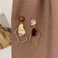 Mojoyce- Retro earrings geometric irregular drip earrings