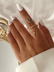 Mojoyce- Retro Snake Shape Rings