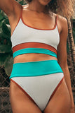 MOJOYCE-spring summer beach outfit Fashion Sexy Solid Patchwork Swimwears