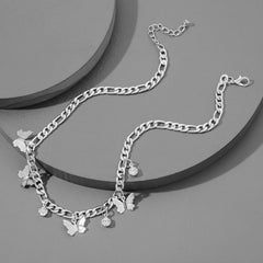 Mojoyce- Butterfly Metal Clavicle Necklace