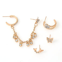 Mojoyce- Mini Fashion Star Moon Butterfly Studs Earrings