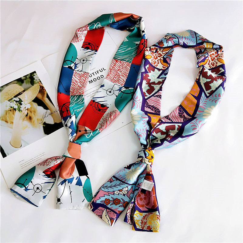 Mojoyce- Long Women's Silk Scarf