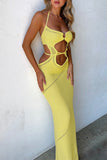 MOJOYCE-spring summer beach outfit Sexy Vacation Solid Hollowed Out Backless Swimwears Cover Up
