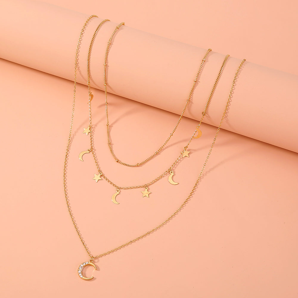 Mojoyce- Star and Moon Necklace