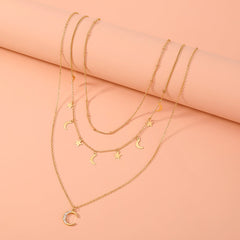 Mojoyce- Star and Moon Necklace