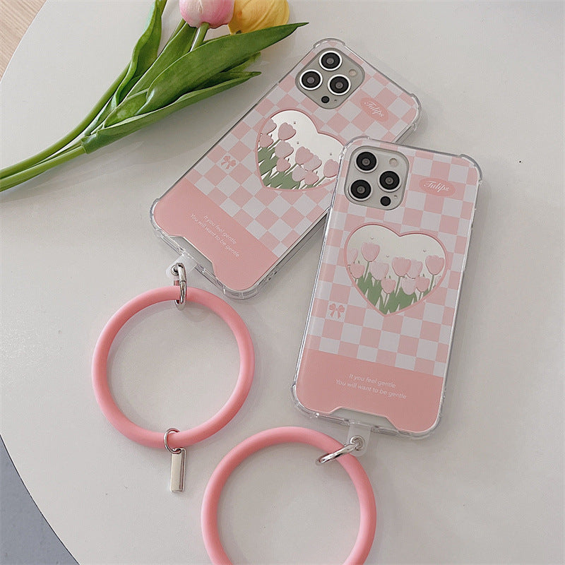 Mojoyce- Mirror Flower Bracelet Phone Case