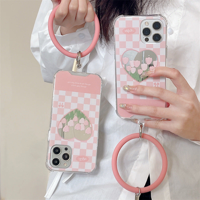 Mojoyce- Mirror Flower Bracelet Phone Case