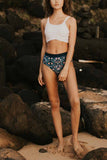 MOJOYCE-spring summer beach outfit  Plaid Print Split Swimsuit