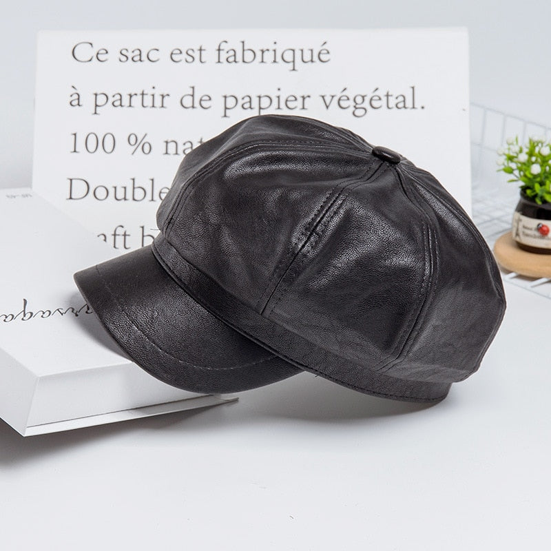 Mojoyce- Casual PU casual hat