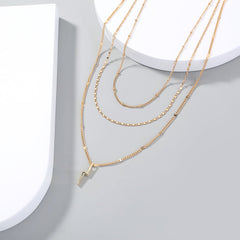 Mojoyce- Simple Niche Design Multi-layer Necklace