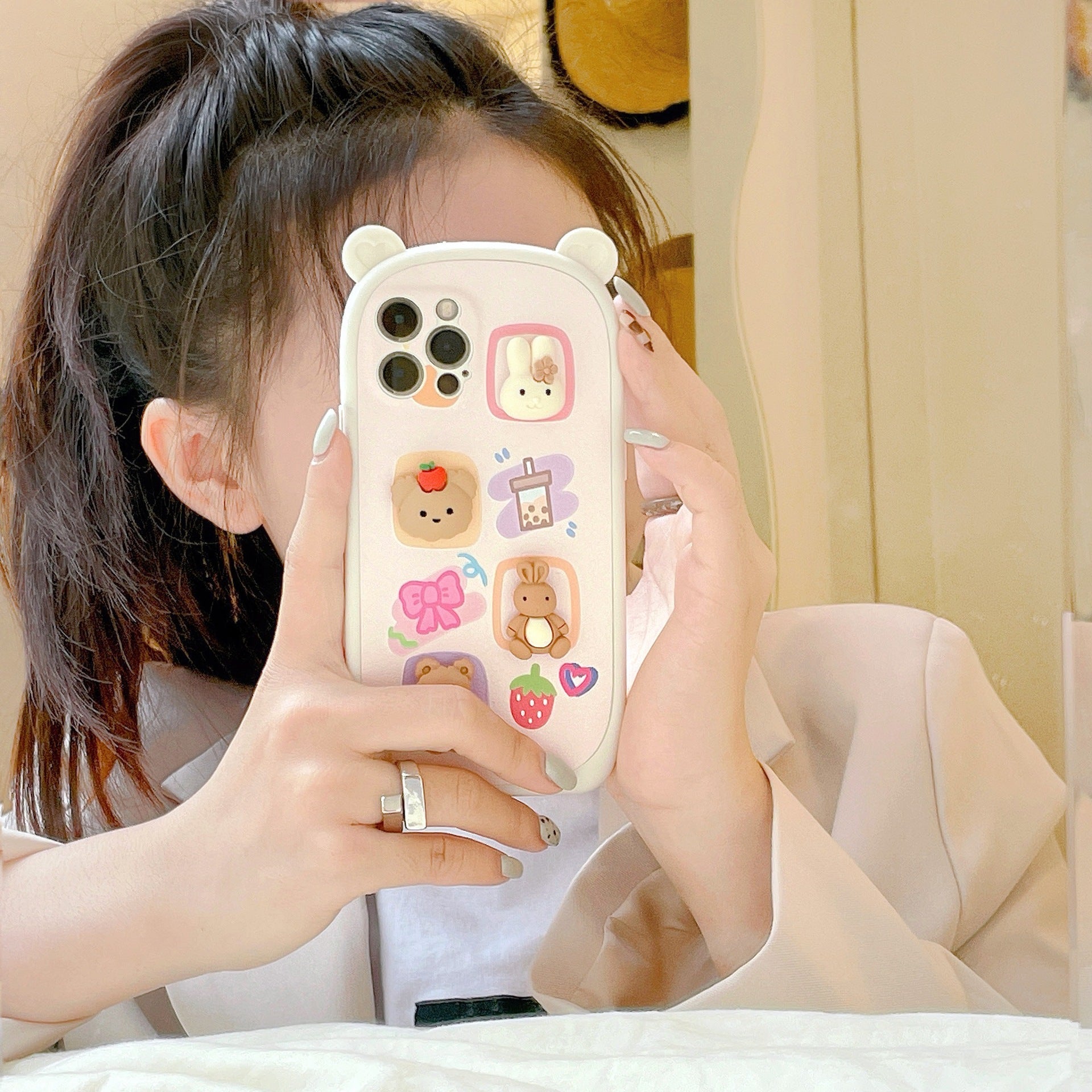 Mojoyce- Dimensional Bear Phone Case