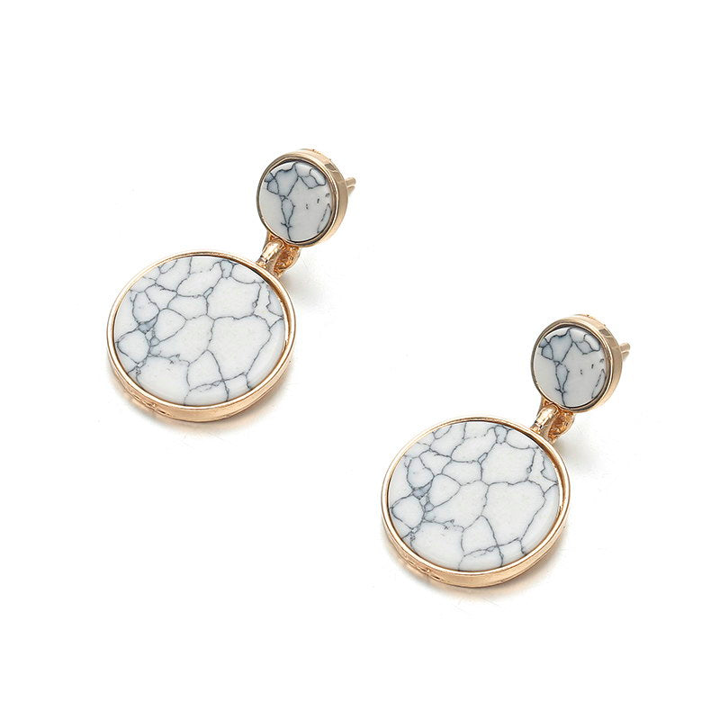 Mojoyce- Marble Geometric Earrings