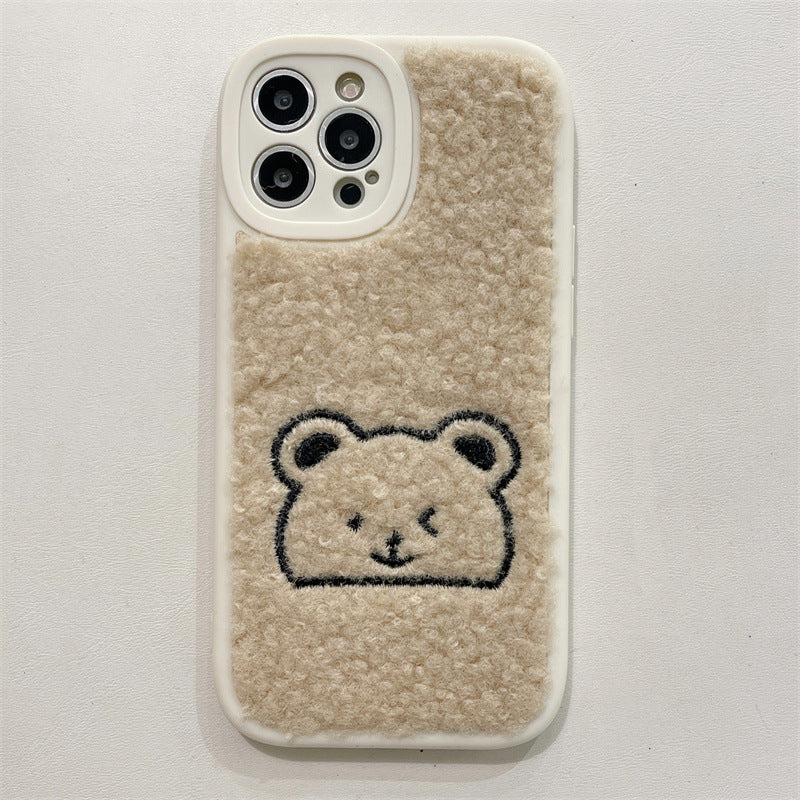 Mojoyce- Embroidered Bear Phone Case