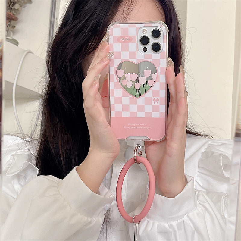 Mojoyce- Mirror Flower Bracelet Phone Case