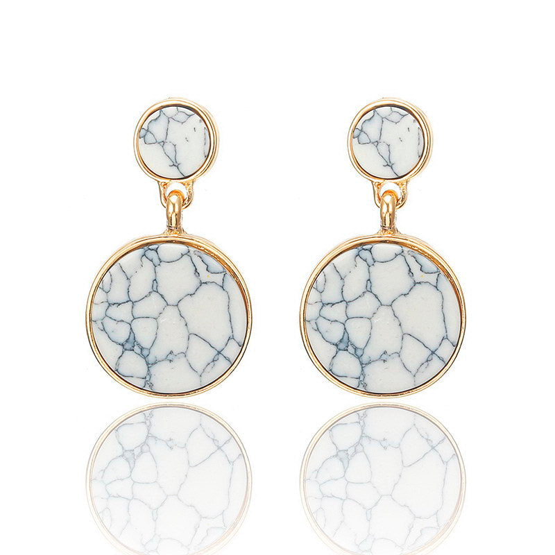 Mojoyce- Marble Geometric Earrings