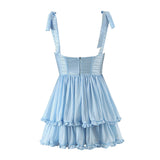 Mojoyce Graduation Gift Back to School Season Summer Vacation Dress Spring Outfit Party Dress Ama Mini Dress