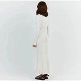 Mojoyce Graduation Gift Back to School Season Summer Vacation Dress Spring Outfit Party Dress Bailei Knit Maxi Dress