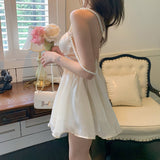 Mojoyce Graduation Gift Back to School Season Summer Vacation Dress Spring Outfit Party Dress Faelynn Pearl Mini Dress