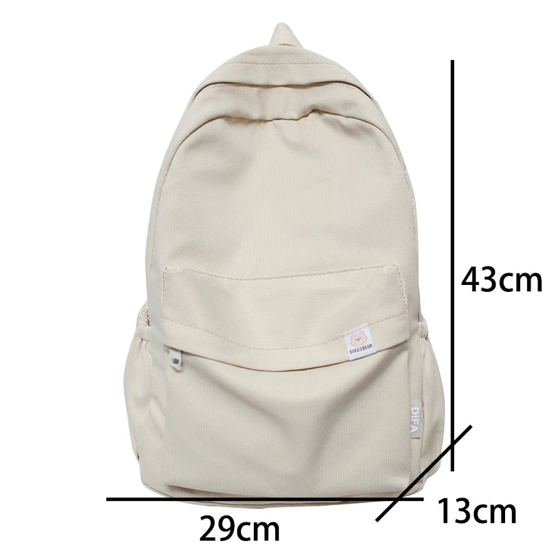 Mojoyce-New Waterproof Nylon Women Backpack Female Travel Bag Backpacks Schoolbag for Teenage Girls Solid Color Bookbag Mochila Bookbag