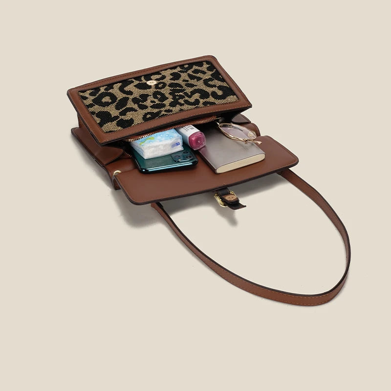 MOJOYCE-Summer Bags Leopard Bags For Women  New Hot Trend Designer Luxury Fashion With Crossbody Shoulder Strap Messenger Leather Korea Handbags