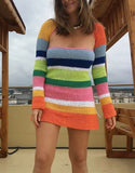 Mojoyce Graduation Gift Back to School Season Summer Vacation Dress Spring Outfit Party Dress Kenlie Knitted Mini Dress