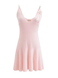 Mojoyce Graduation Gift Back to School Season Summer Vacation Dress Spring Outfit Party Dress Niya Knitted Mini Dress
