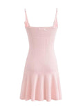 Mojoyce Graduation Gift Back to School Season Summer Vacation Dress Spring Outfit Party Dress Niya Knitted Mini Dress