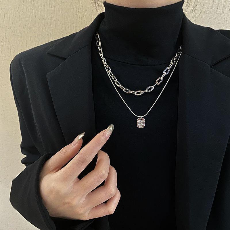 Mojoyce- Double-layer Chain Necklace