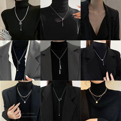 Mojoyce- Double-layer Chain Necklace