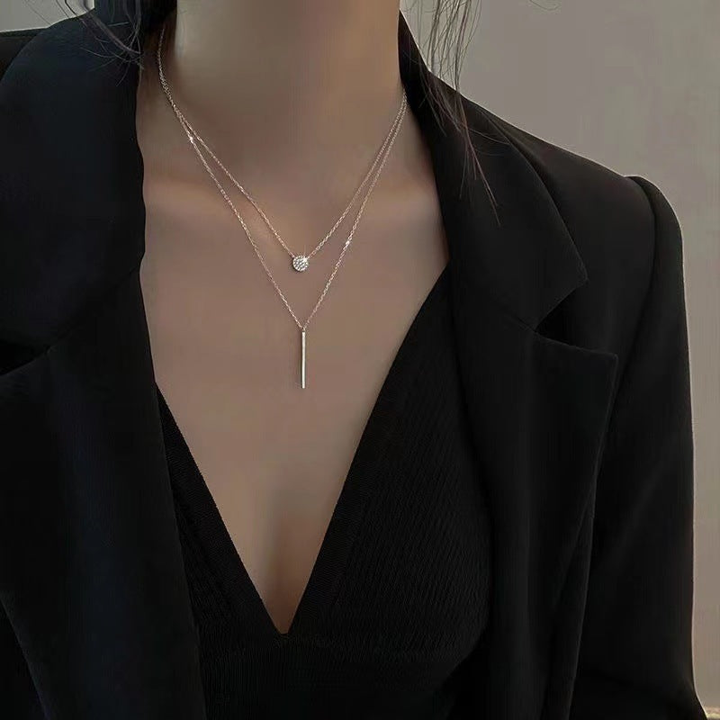 Mojoyce- Double-layer Chain Necklace