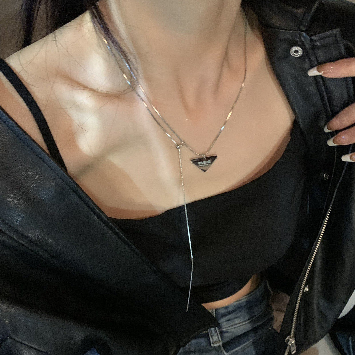 Mojoyce- Double-layer Chain Necklace