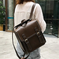 Mojoyce-Vintage Backpack Female Pu Leather Bag Women's Backpack Fashion School Bag for Girls High Quality Leisure Shoulder Bag Sac A Dos