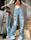 Mojoyce Denim Newjeans Vintage Clothes Women's Pants Y2k Women's Jeans 2023 Trend Straight Leg Jeans Woman High Waist Female Clothing