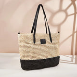 MOJOYCE-Summer Bags Tote Bag For Women Straw Woven Beach  New Trend Summer Braided With Shoulder Strap Large Fashion Party Simple Female Handbag