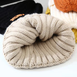 MOJOYCE-Cool Accessories New Knitting Beanies Winter Warm Caps For Men Women Warm Solid Color Hat Soft Woolen Crochet Unisex Take Cold Cap Beanie