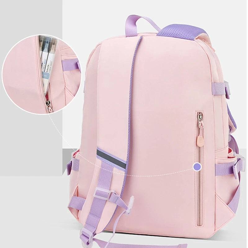 Mojoyce-Kids Backpack Cute Girls Bookbag Lightweight School Bag for Elementary Students Women Travel Back Pack Sequins Decor