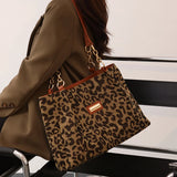MOJOYCE-Summer Bags Shoulder Bag For Women Leopard Print Cheetah Large Shopping Female Luxury Designer Bucket  New Trend Travel Party Handbags