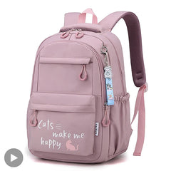 Mojoyce-Girl School Bag Backpack Back Pack For Teenager Women Children Female Pink Schoolbag Primary High Bagpack Class Teens Child Kids