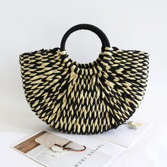 MOJOYCE-Summer Bags Beach Bags For Women  Summer New Trend Handbags Woven Straw Braided Large Towels Party Fashion Luxury With Top Handle Bag