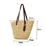 MOJOYCE-Summer Bags Summer Beach Bag For Women  New Tote Shoulder Woven Straw Large Shopping Party Braided Travel Simple Fashion Luxury Handbags