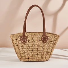 MOJOYCE-Summer Bags Shoulder Bag For Women Straw Woven Beach  Trend Summer Braided Large Fashion Party Shopping Female Tote Simple Big Handbag