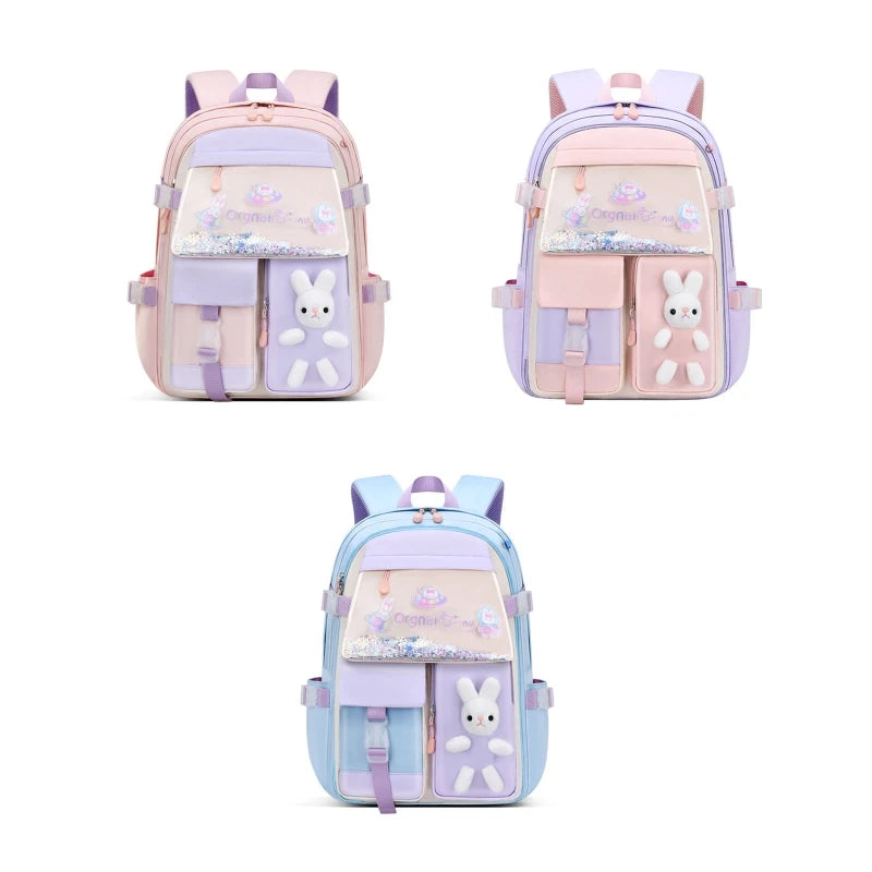 Mojoyce-Kids Backpack Cute Girls Bookbag Lightweight School Bag for Elementary Students Women Travel Back Pack Sequins Decor