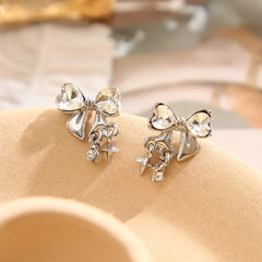 MOJOYCE-Cool Accessories New Punk Style Liquid Butterfly Stud Earring For Women 2024 Cool Metal Butterfly Earrings Y2k Aesthetic Jewelry Party Gifts