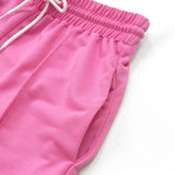 MOJOYCE-Women Casual Baggy Sweatpants Elastic High Waist Solid Color Wide Leg Pants Drawstring Joggers Trousers Female Streetwear